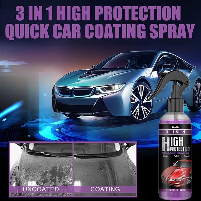 3 in 1 High Protection Quick Car Ceramic Coating Spray (Buy 1 Get 1 Free)