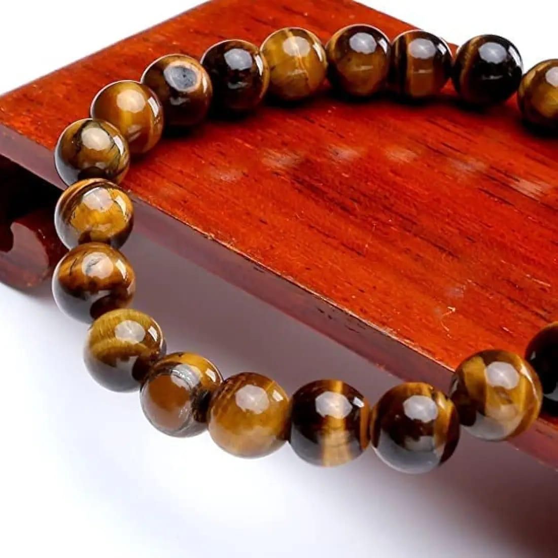 100% Natural Tiger Eye Yellow Crystal Healing Stone Bracelet for Men and Women