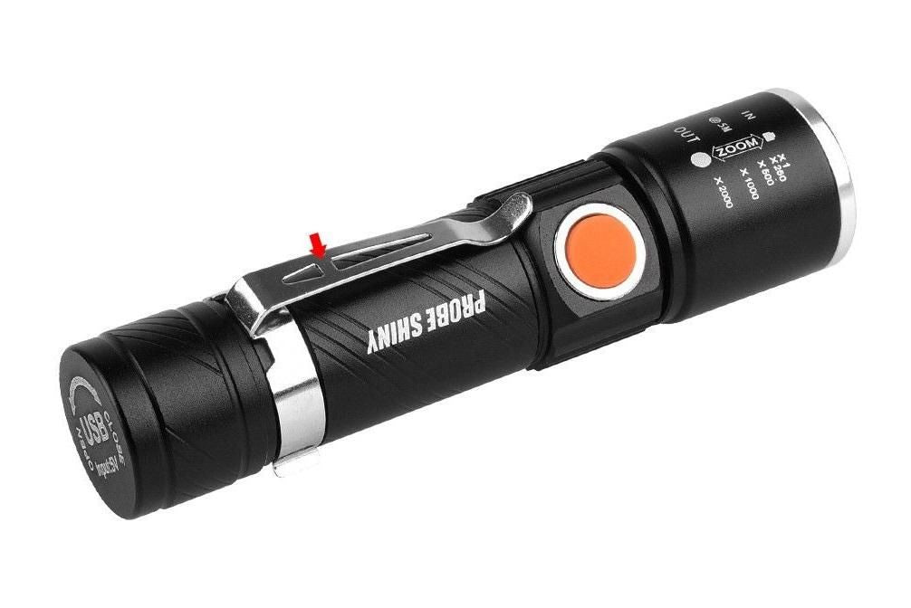 Rechargeable Torch - USB Charge Zoomable LED Torch Light