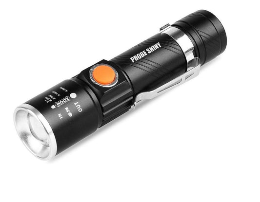 Rechargeable Torch - USB Charge Zoomable LED Torch Light